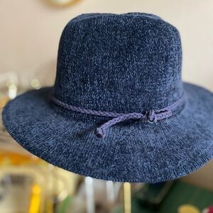 Sole Society Navy Chenille Riding Hat - Equestrian Style